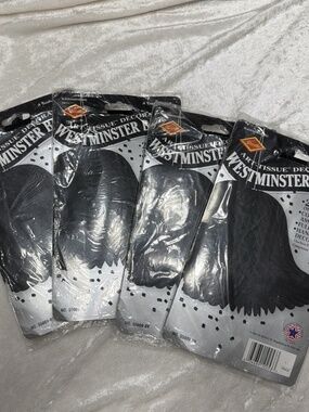 VTG 1998 Beistle Westminster Wedding Bell (8 bells) Art-Tissue Decor 9" Black